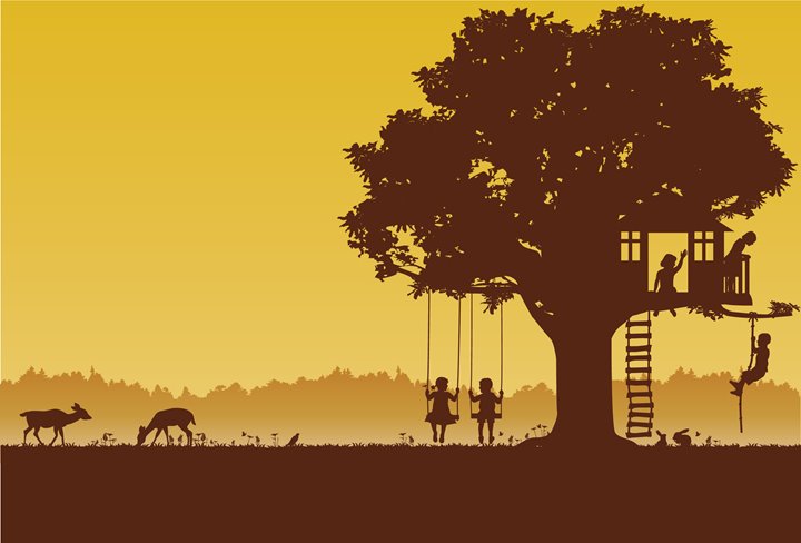 Illustration of our rewilding project and how humans can peacefully coexist with nature