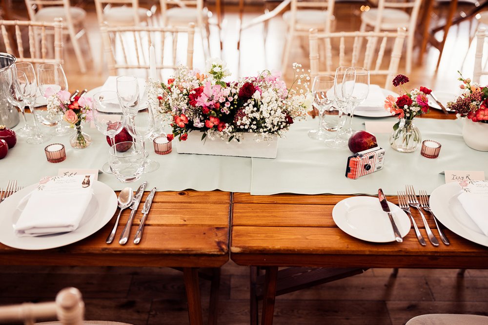 wedding table decor and linen