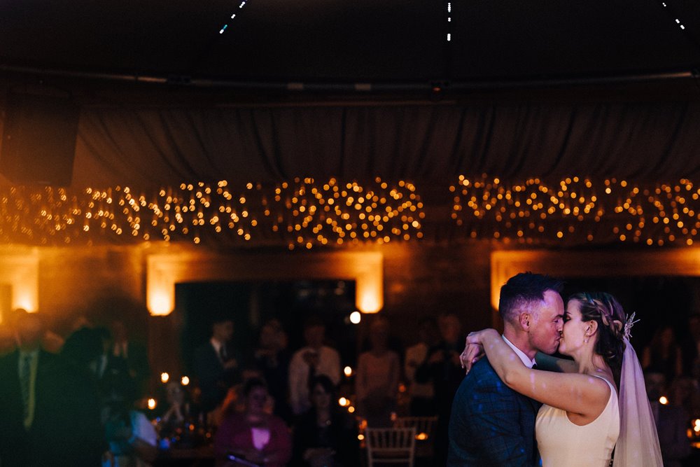 first dance with twinkling lights 