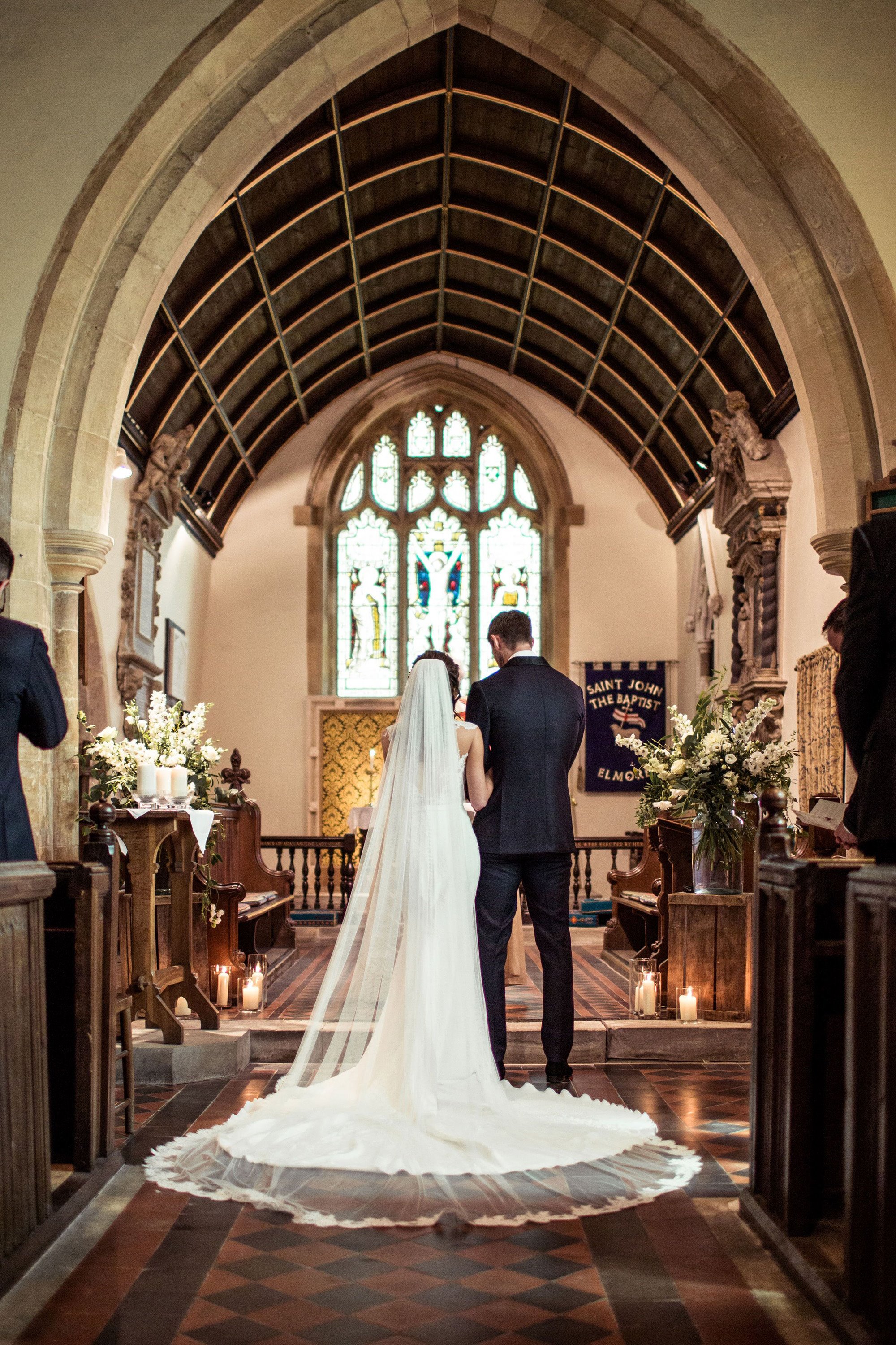 Wedding vows at a beautiful 15th century Elmore church in gloucestershire