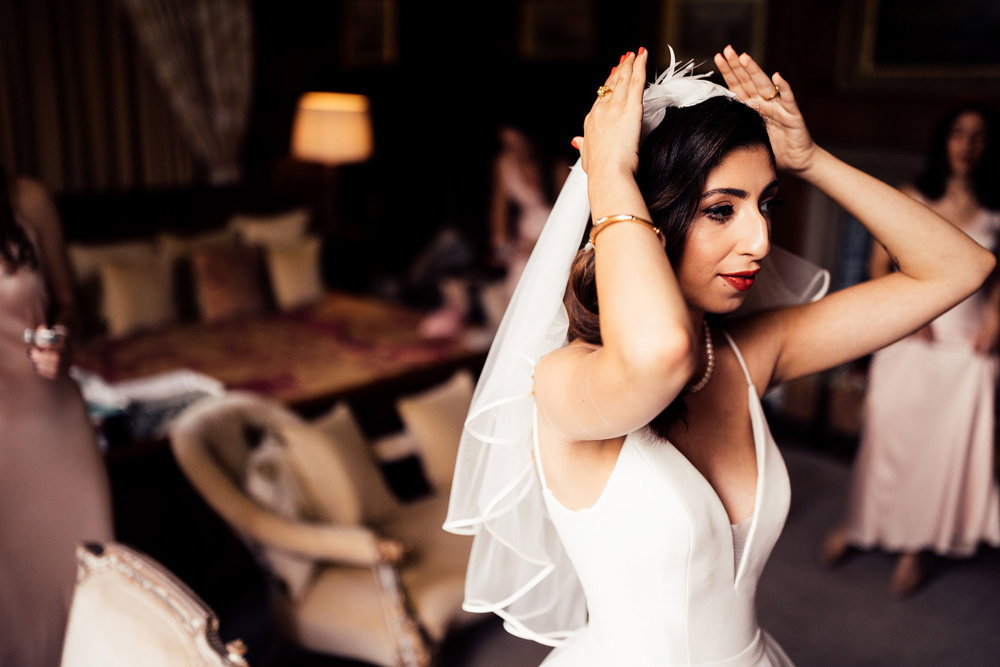 Stunning Pink & Red Wedding with 3 Dresses and a Bridesman