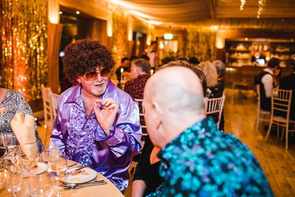 Weekend wedding with a 70s disco after party