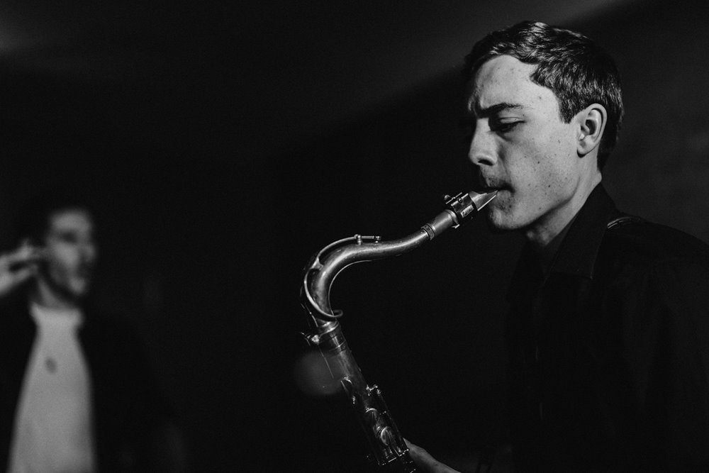 saxophonist at wedding party