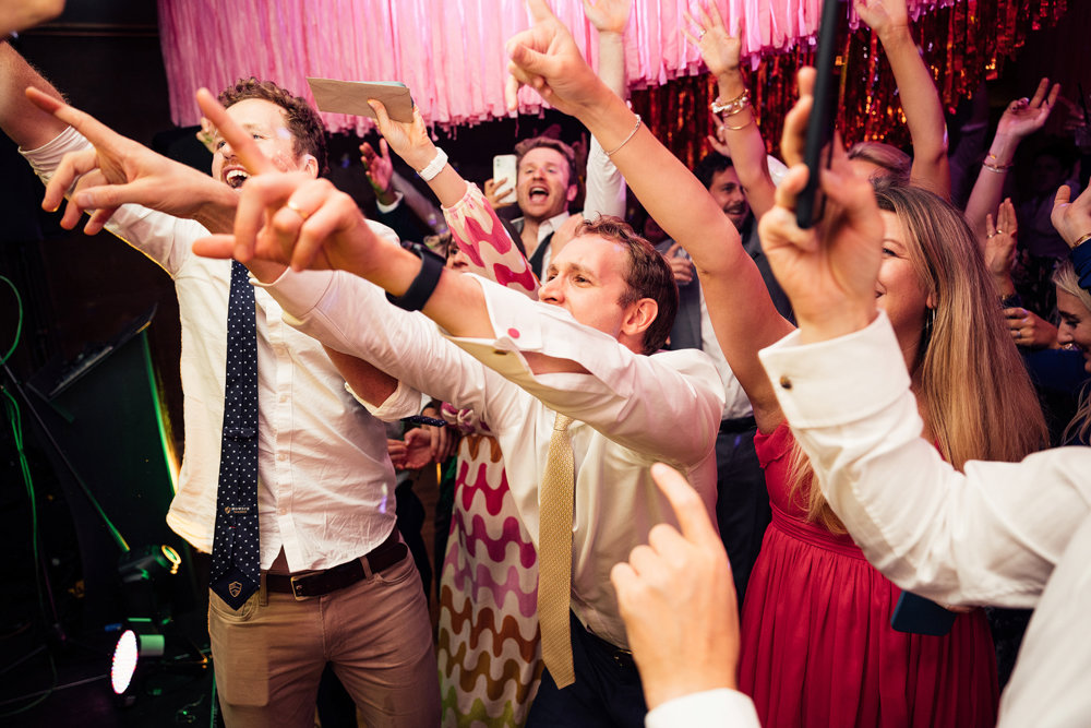 Colourful wedding with boho disco vibes