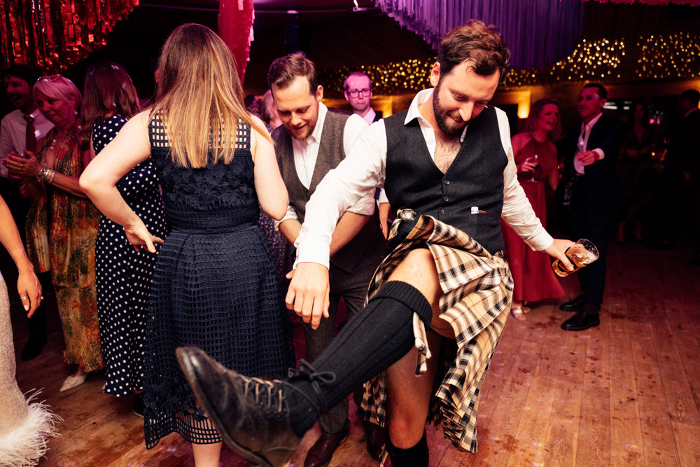 Colourful wedding with boho disco vibes