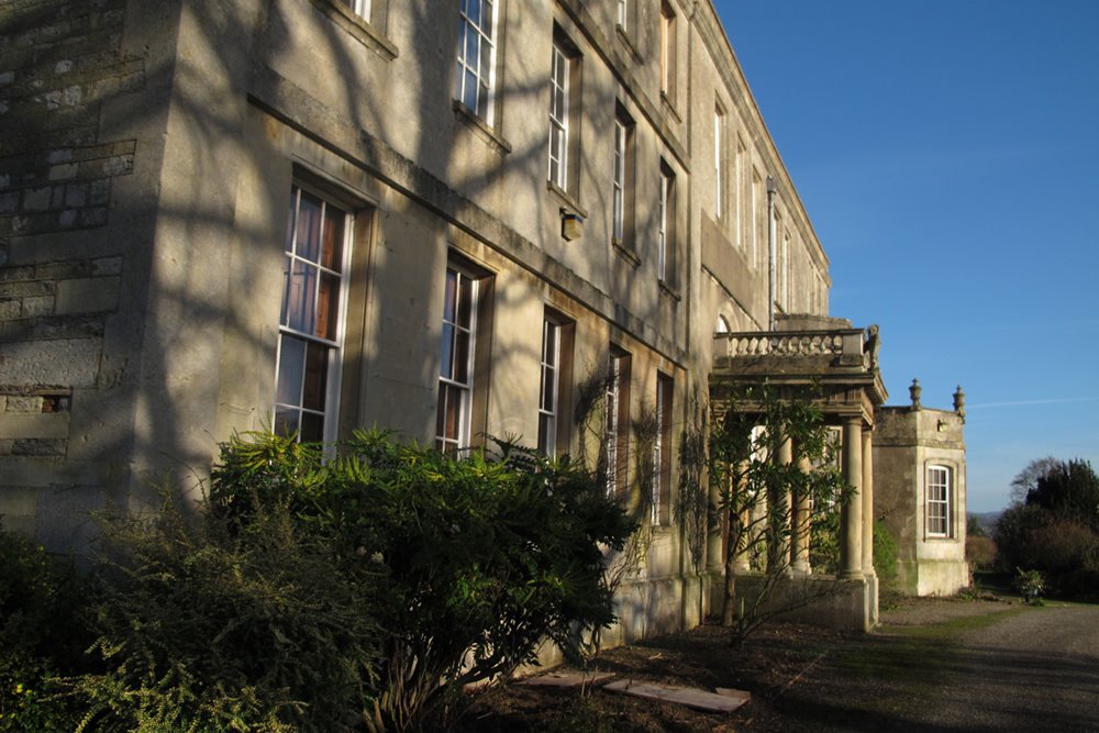 Mansion house elmore court amidst building works before turning from family home to wedding venue in the lead up to opening in 2013