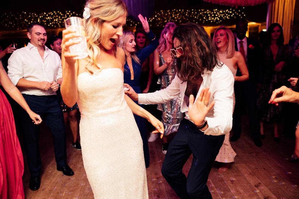 Colourful wedding with boho disco vibes