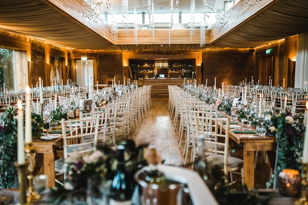 Big wedding reception beautifully styled for 3 day long weekend wedding