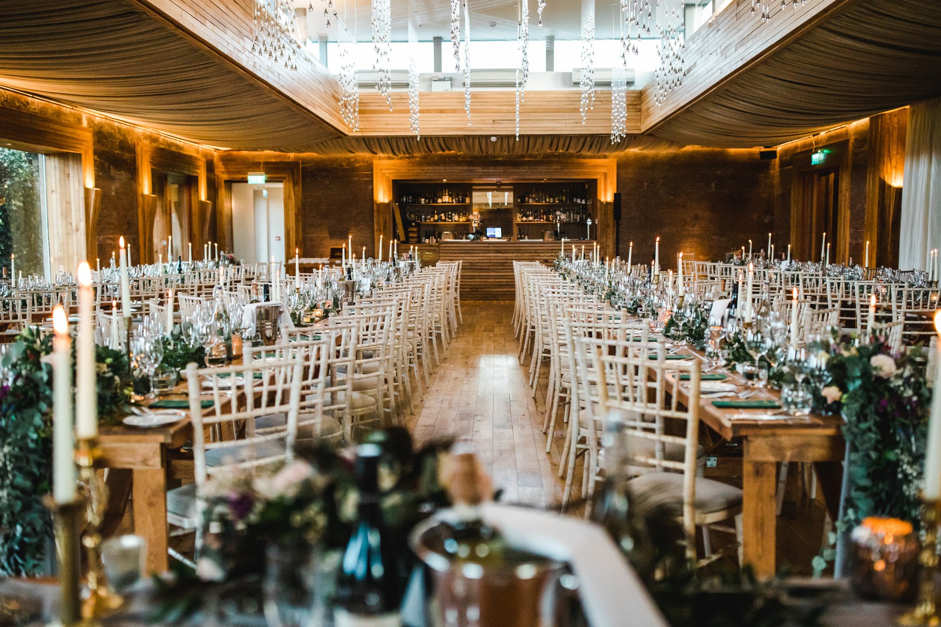 Big wedding reception beautifully styled for 3 day long weekend wedding