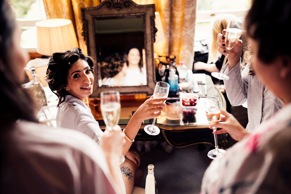 Stunning Pink & Red Wedding with 3 Dresses and a Bridesman
