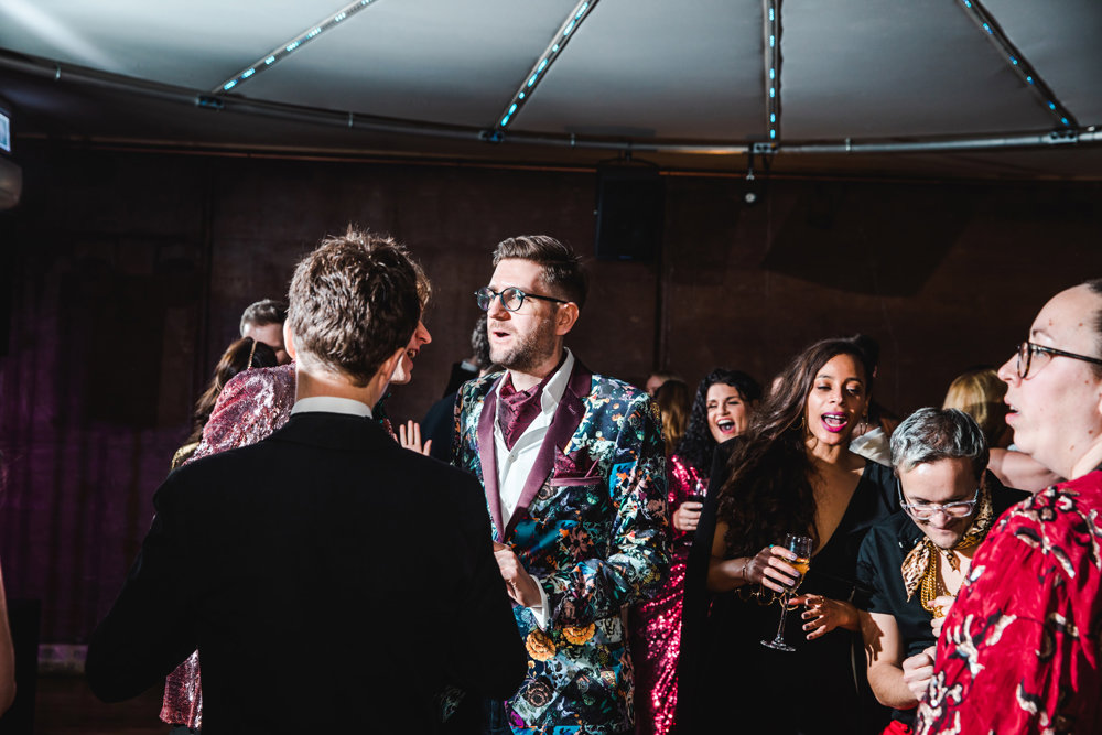 Weekend wedding with a 70s disco after party