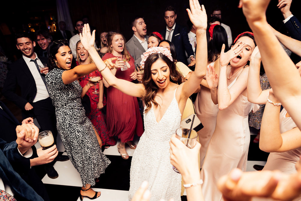 Stunning Pink & Red Wedding with 3 Dresses and a Bridesman
