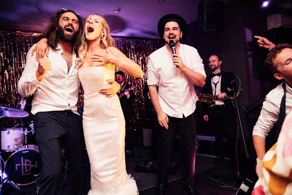 Colourful wedding with boho disco vibes